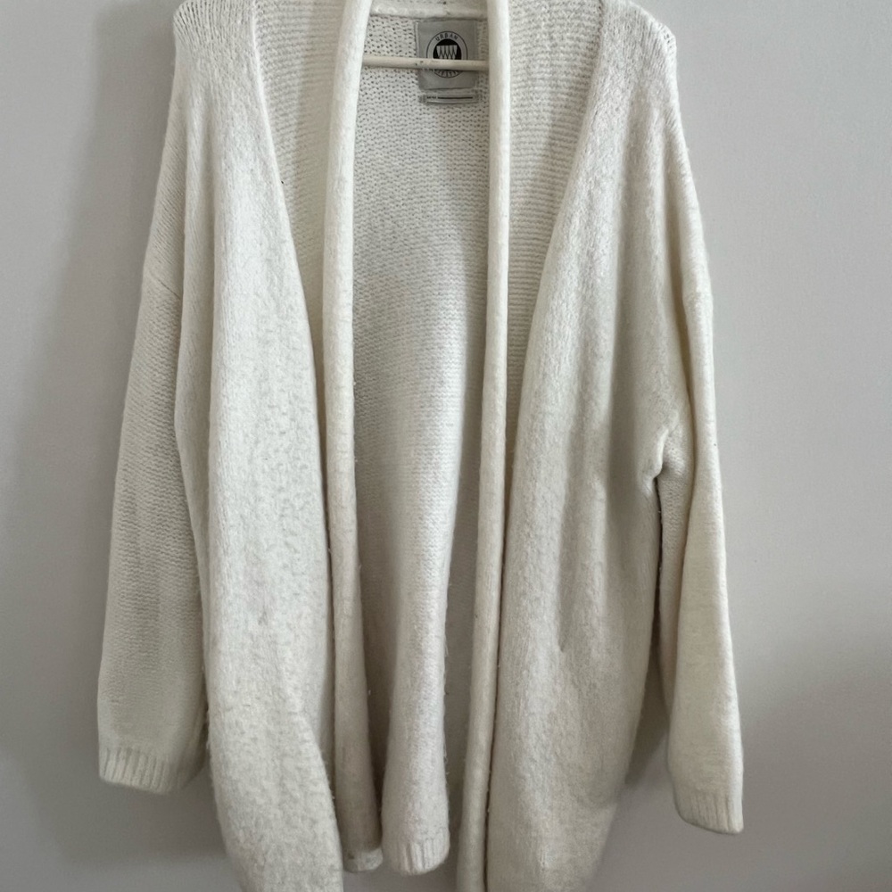 Urban Outfitters White Long Cardigan
